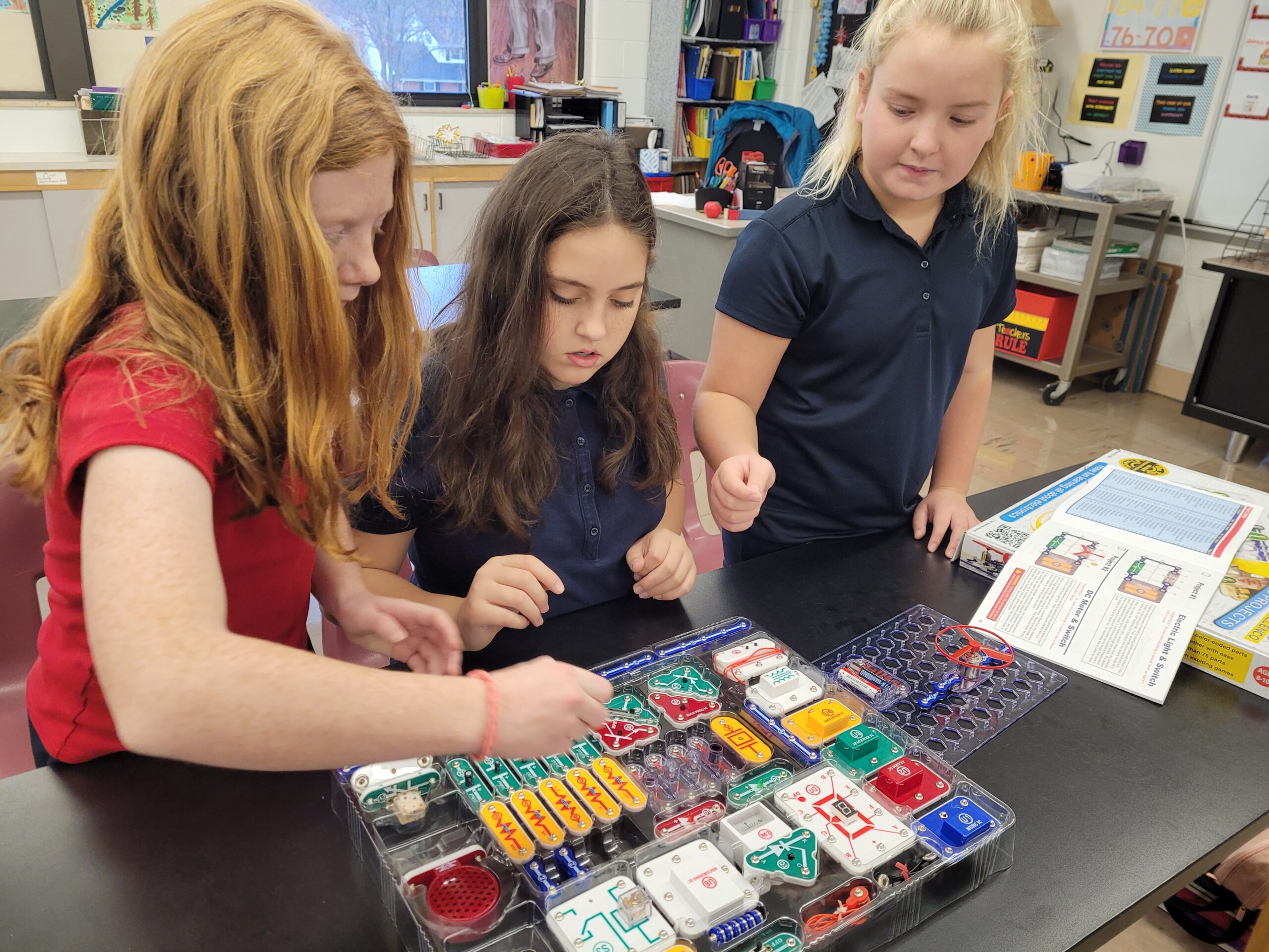 Our Lady of Lourdes Catholic School students work on project