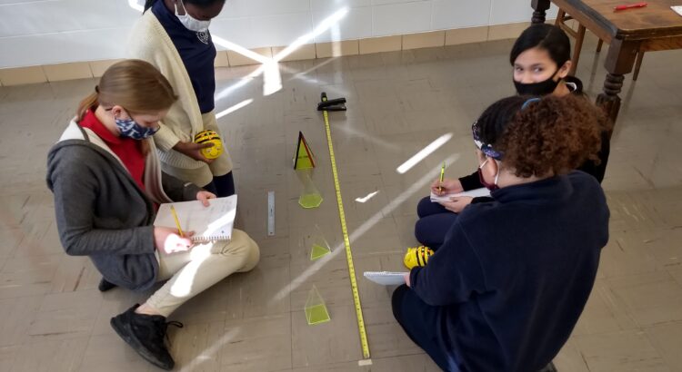 Our Lady of Lourdes Catholic School students work on measurements