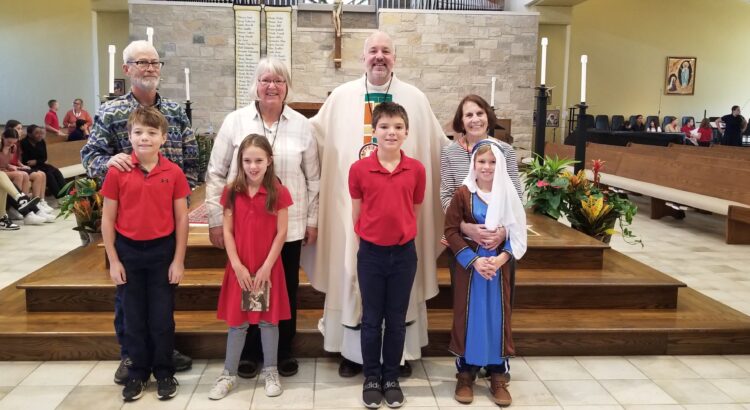 Our Lady of Lourdes Catholic School students in church
